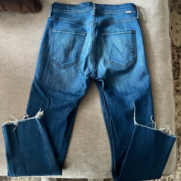 MOTHER Denim - MOTHER Mid Ride Dazzler Crop Fray